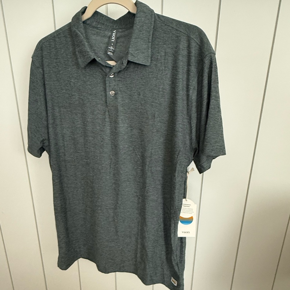 New Vuori Strato Tech Polo Kashmir Heather Size Medium NWT